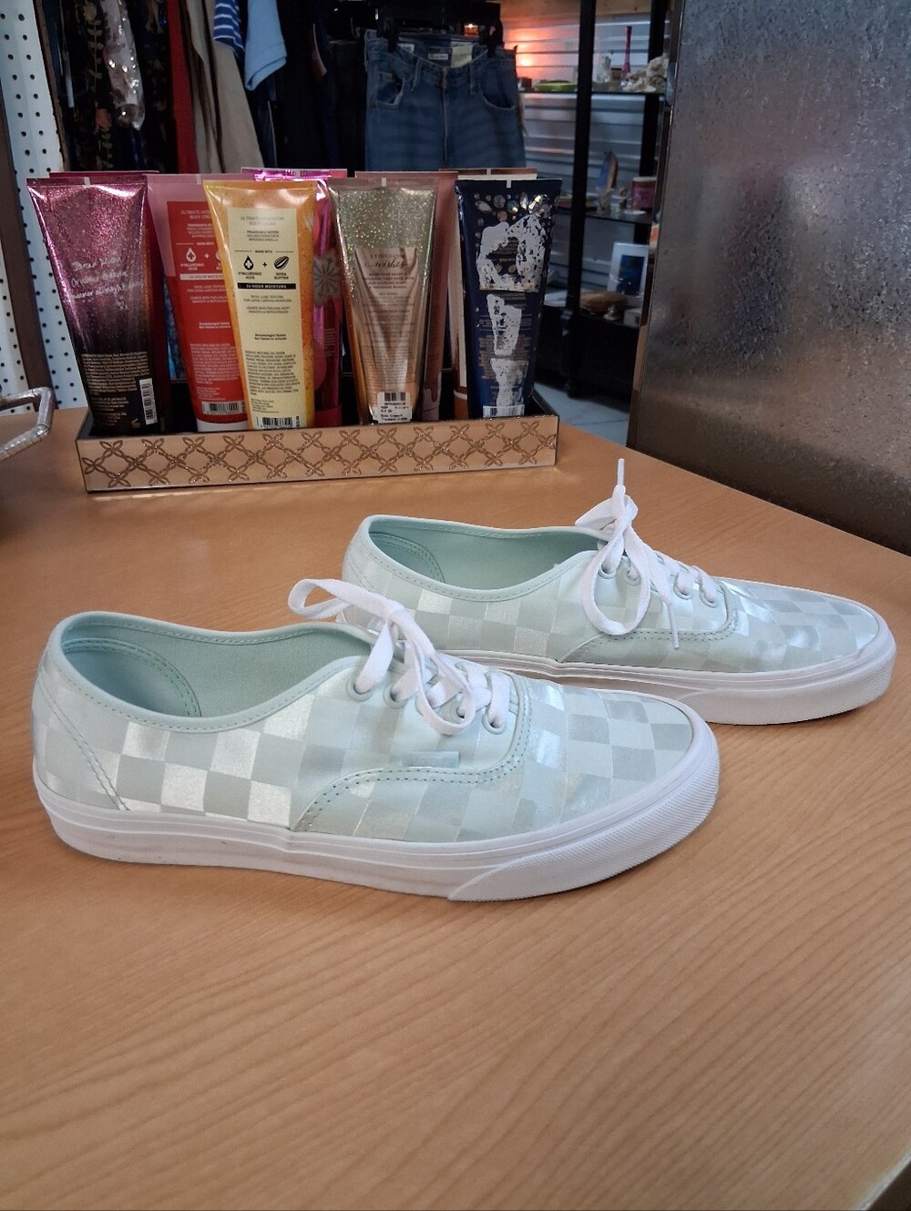 Vans Checkerboard Satin Sneakers